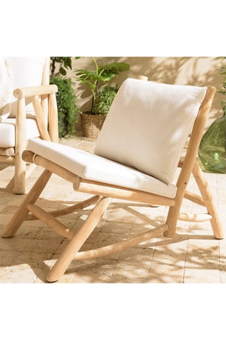 Fauteuil Will - Beige et naturel