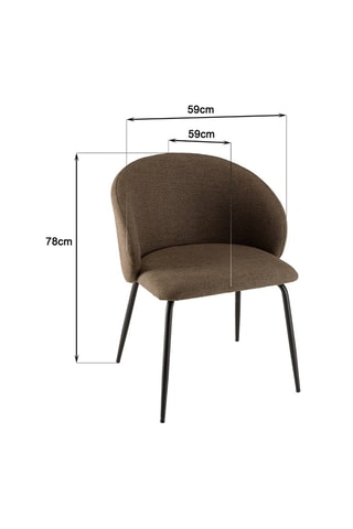 2 chaises Tom - Marron