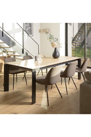 2 chaises Tom - Marron et noir
