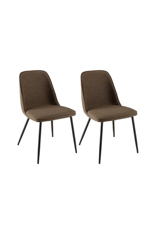 2 chaises Tom - Marron et noir