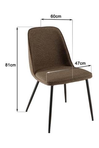 2 chaises Tom - Marron et noir