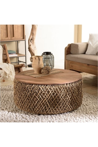 Table basse ronde Sixtine - Naturel