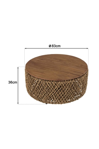 Table basse ronde Sixtine - Naturel