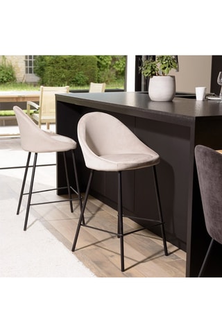 2 tabourets tom - Beige et noir