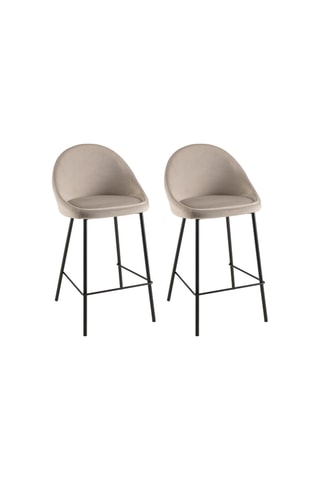 2 tabourets tom - Beige et noir