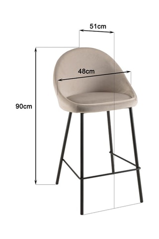 2 tabourets tom - Beige et noir
