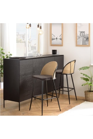 2 tabourets de bar Lea - Noir