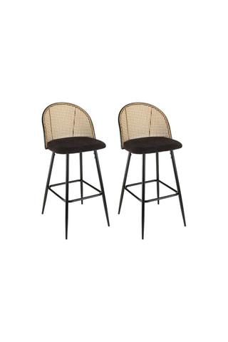 2 tabourets de bar Lea - Noir