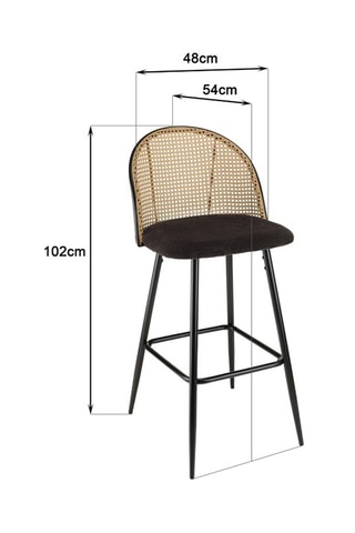 2 tabourets de bar Lea - Noir