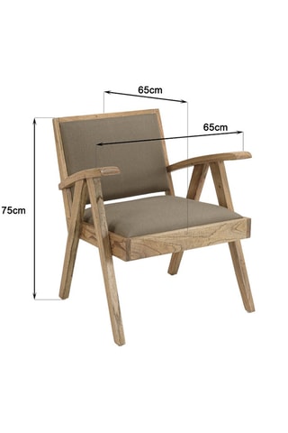 Fauteuil Dak - Naturel et kaki