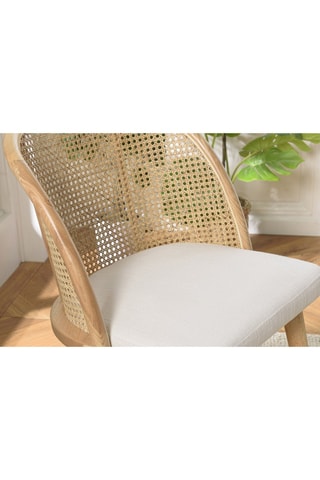 Chaise Agathe - Naturel et blanc