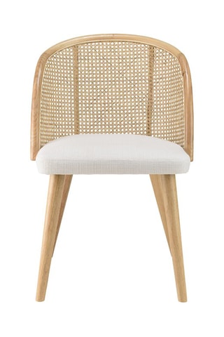 Chaise Agathe - Naturel et blanc