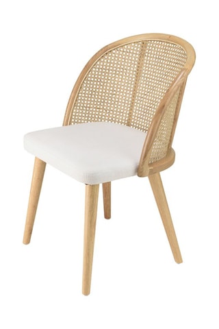 Chaise Agathe - Naturel et blanc