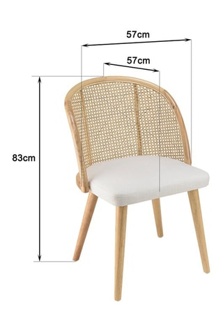 Chaise Agathe - Naturel et blanc