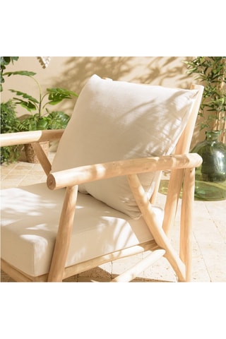 Fauteuil - Naturel et blanc