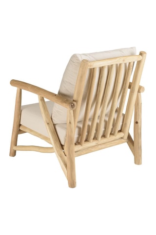Fauteuil - Naturel et blanc