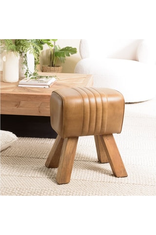Tabouret Marcel - Naturel et marron