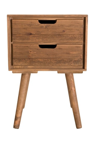 Table de chevet 2 tiroirs Andy - Naturel