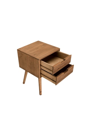 Table de chevet 2 tiroirs Andy - Naturel