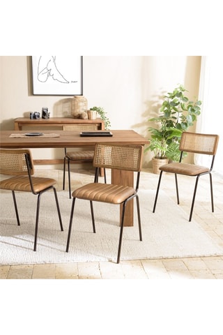 2 chaises Marcel - Marron et naturel