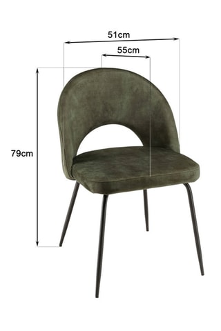 2 chaises Tom - Vert sapin