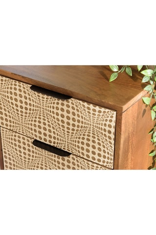 Table de chevet 2 tiroirs Alix - Naturel