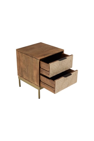 Table de chevet 2 tiroirs Alix - Naturel