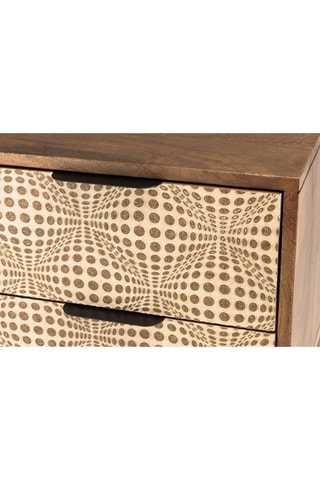 Table de chevet 2 tiroirs Alix - Naturel