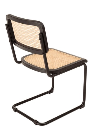 2 chaises Pierre - Noir et naturel