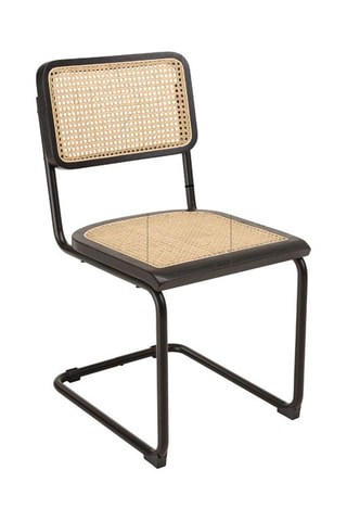 2 chaises Pierre - Noir et naturel
