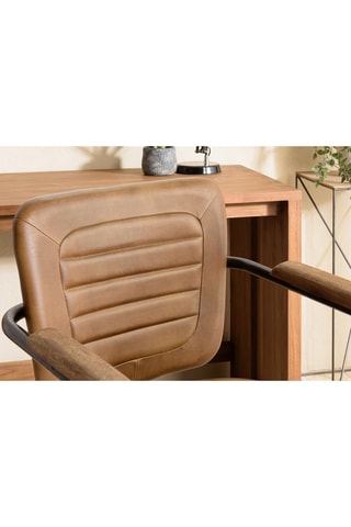 Chaise pivotante à roulettes Marcel - Marron