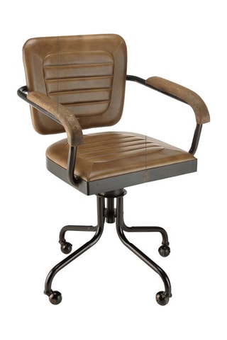 Chaise pivotante à roulettes Marcel - Marron