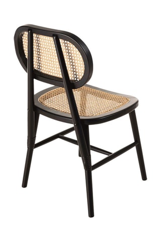 2 chaises Pierre - Noir et naturel