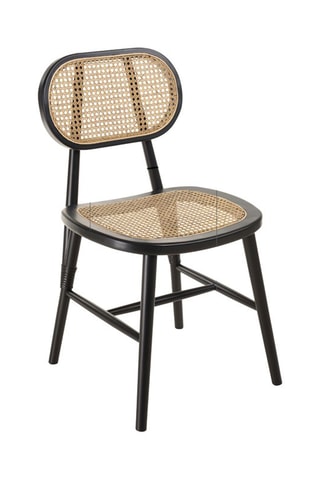 2 chaises Pierre - Noir et naturel