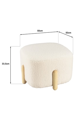 Pouf - Ecru - En polyester