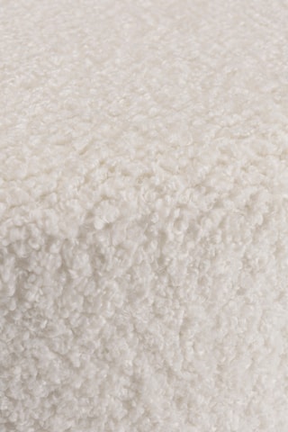 Pouf – Blanc - Tissu bouclette