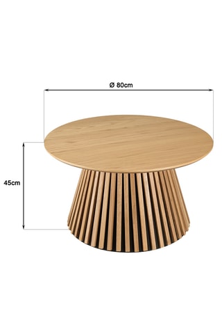 Table basse en chêne - 80 x 45 cm
