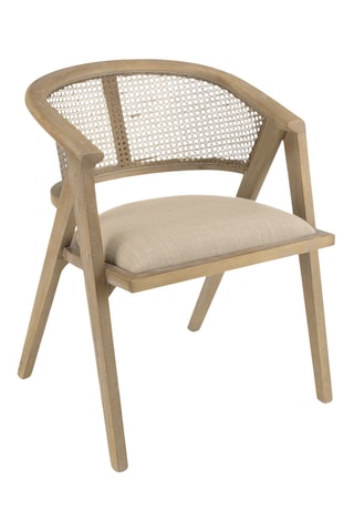 Chaise en frêne et rotin Pierre - 59 x 75,5 X 56 cm