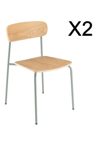 2 chaises Ecolier - 47 x 77,5 x 50,5 cm