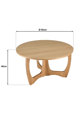 Table basse  en chêne  - 80 x 46 cm