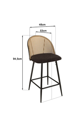 2 tabourets d’ilot - 48 x 92,5 x 53 cm