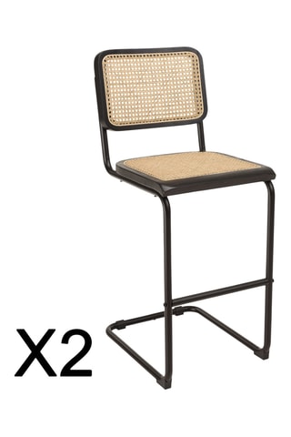 2 tabourets d'ilot Pierre - 41 x 51 x 102 cm