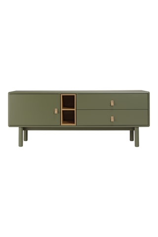 Meuble TV 1 porte en bois Ethan - 140 x 40 x 55 cm