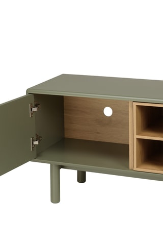 Meuble TV 1 porte en bois Ethan - 140 x 40 x 55 cm