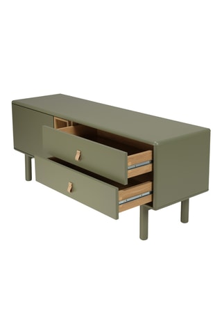 Meuble TV 1 porte en bois Ethan - 140 x 40 x 55 cm