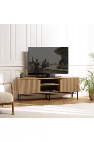 Meuble TV 2 portes Scott - 150 x 40 x 55 cm