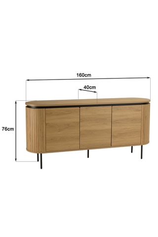 Buffet 3 portes Ethan - 160 x 76 x 40 cm