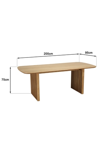 Table à manger en chêne L200 Décor - 200 x 75 x 95 cm