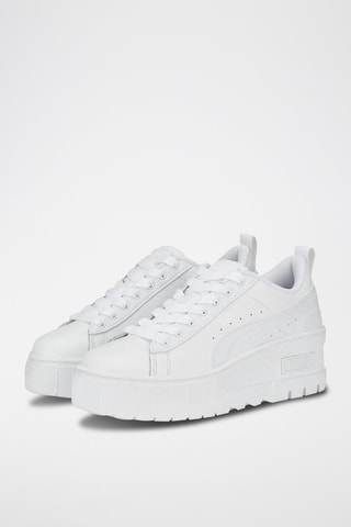 Sneakers plateformes en cuir Mayze Wedge - Blanc