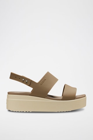 Sandales compensées Brooklyn Low Wedge - Kaki et beige